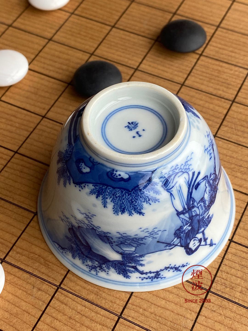 Com.lowagie.text.paragraph made hand - made of blue and white porcelain of jingdezhen lesser RuanDingRong lesser mago life of sample tea cup tea cups