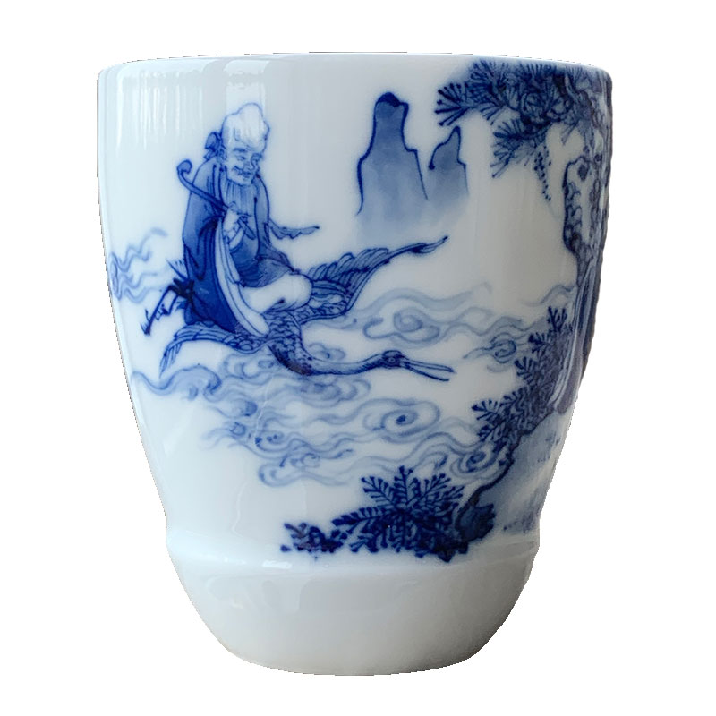 Jingdezhen nine wonderful hand burn hand - made porcelain nine paragraphs offer longevity figure mold cup sample tea cup tea cups