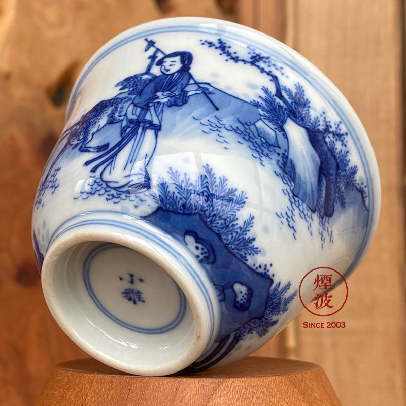 Com.lowagie.text.paragraph made hand - made of blue and white porcelain of jingdezhen lesser RuanDingRong lesser mago life of sample tea cup tea cups