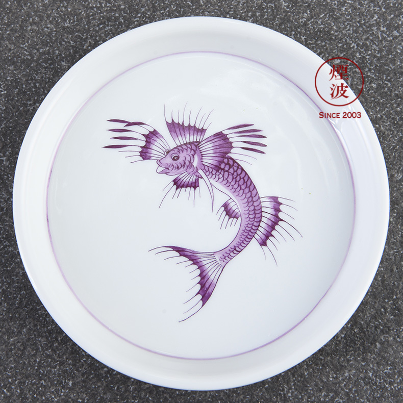 German mason MEISSEN porcelain painting decorative fish sea lines to admire the dish pot of 140 mm