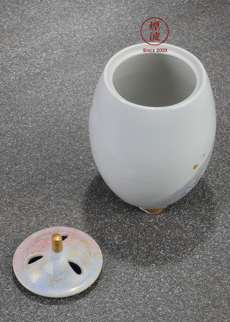 Those Japanese nine valley burn hand - made porcelain has a mountain flower dance of fragrance incense buner