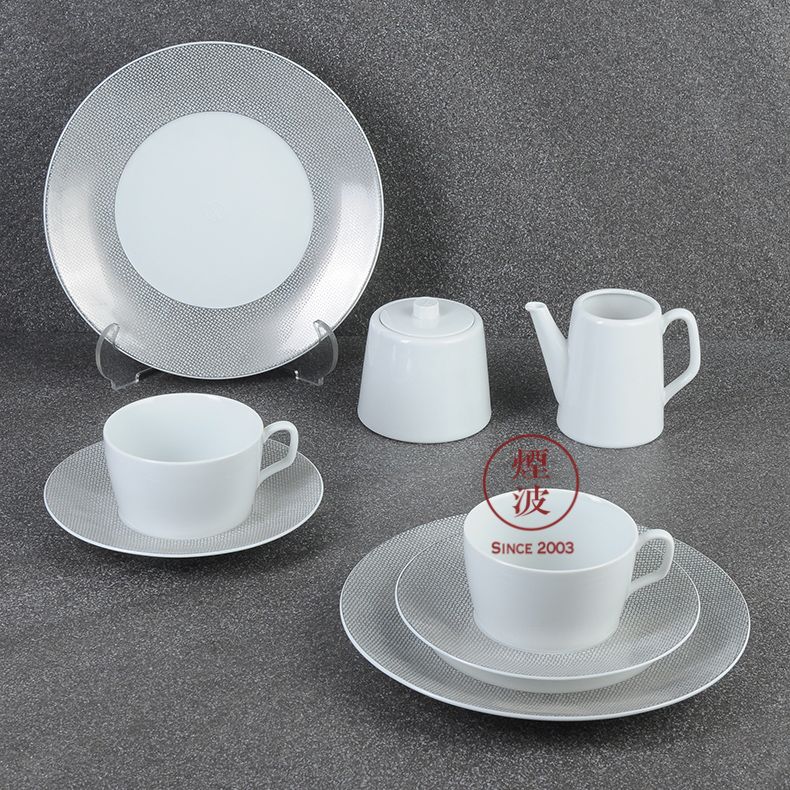 German mason MEISSEN porcelain Cosmopolitan mesh platinum set suits for grain coffee