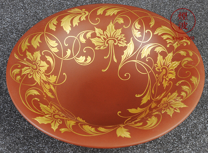 German mason mason meisen limited works Herbert, fine porcelain stoneware golden flower tendril bowl