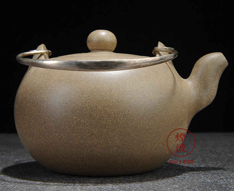 Made those yixing it Fang Guoqin checking old mud a single bead girder teapot 340 ml