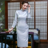 Удерживающий тепло пуховик, ретро стеганое ципао, китайский стиль