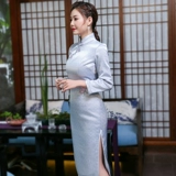 Удерживающий тепло пуховик, ретро стеганое ципао, китайский стиль