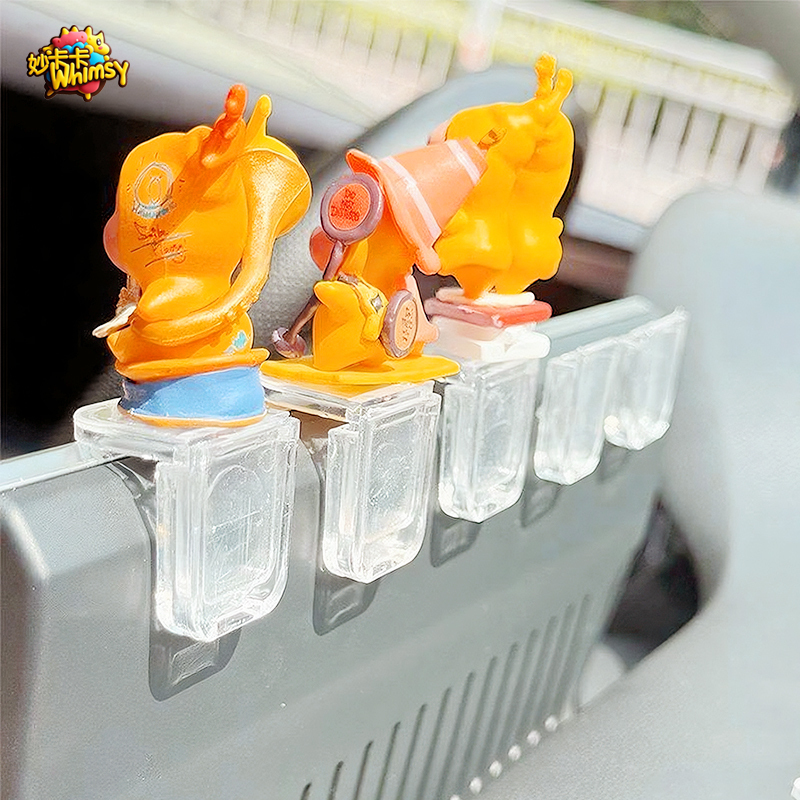 Car Dashboard Ornament Base, Car Interior Center Console Screen Display L-Shaped Stand Decoration Figurine Doll
