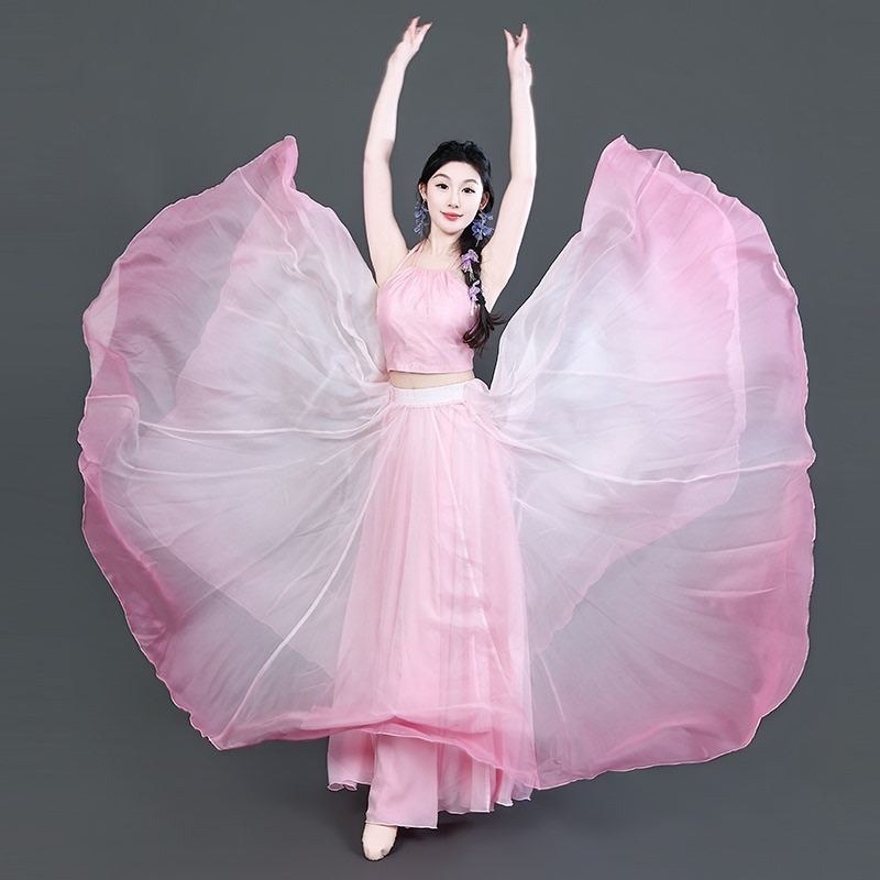 Liu Feifei's Peony Pavilion Classical Dance Skirt with Large Skirt and Gradient Pink Fairy-Like Dance Skirt