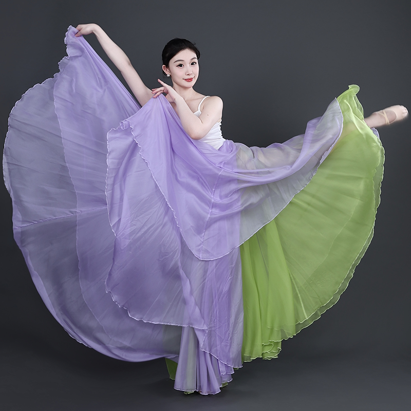 900-Degree Chinese Dance Tencel Skirt with a Large Hem, the Long-Awaited Cloud-Like Dance Skirt That Will Bloom with Light