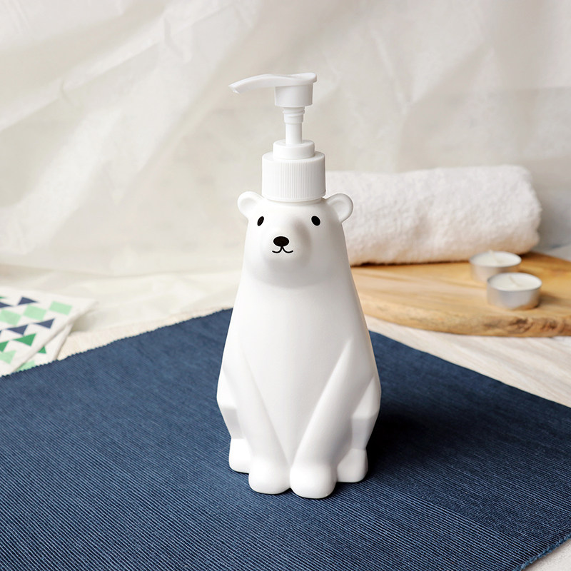 Polar Bear Styling Replacement Bottle 450ml Lotion Bottle Shampoo body lotion Bath Lotion replacement bottle white empty bottle