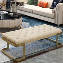 Fabric shoe changing stool sofa stool foot stool sitting Pier clothing store fitting room long stool Nordic simple shoe stool