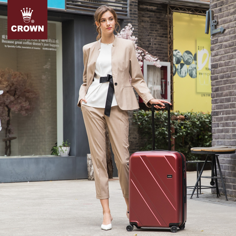 CROWN Crown explosion-proof zipper suitcase boarding case business trolley case suitcase password box 5236
