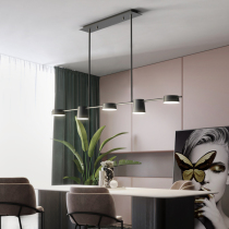 Nordic restaurant chandelier Modern simple dining room led dining table designer creative personality long plate bar long bar light