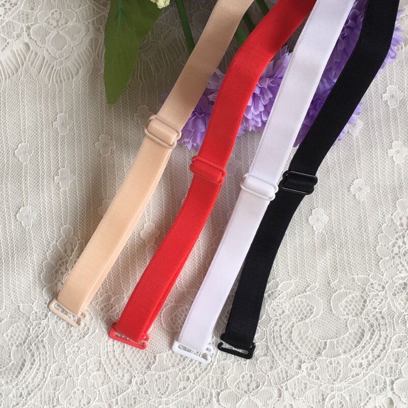 Black underwear shoulder strap bra cross beauty baby bag invisible elastic strap extended non-slip neck bra shoulder strap can be exposed