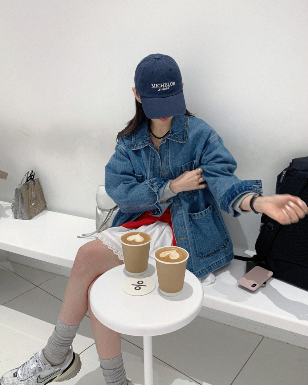 한국 chic 봄 가을 새로운 작은 대중 레트로 기타 주머니 디자인 루즈핏 다용도 캐주얼 긴팔 데님 여성 코트 상세 이미지 14