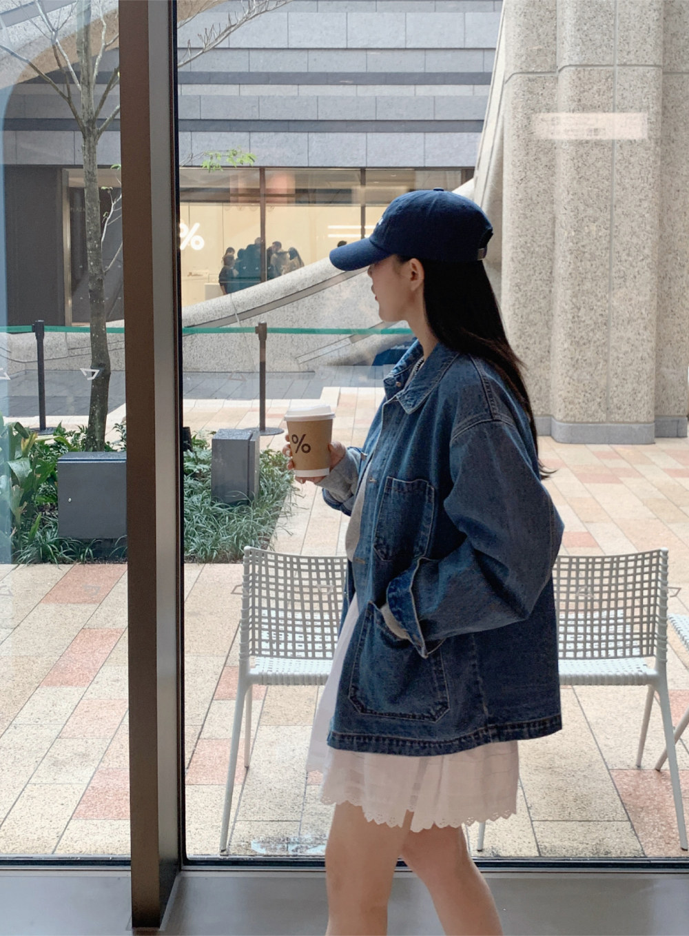 한국 chic 봄 가을 새로운 작은 대중 레트로 기타 주머니 디자인 루즈핏 다용도 캐주얼 긴팔 데님 여성 코트 상세 이미지 13