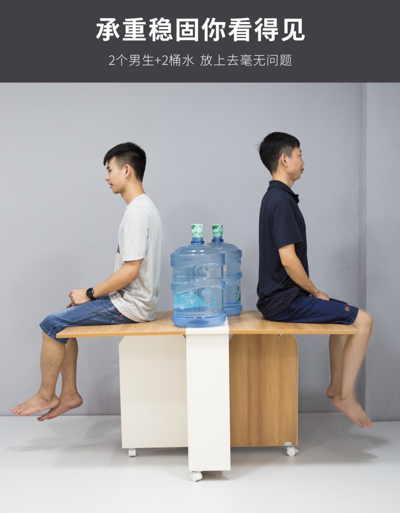 Bàn ăn gấp gọn đa năng nhà nhỏ căn hộ bàn ăn 1,4 m hình chữ nhật lưu trữ đơn giản bàn kính thiên văn - Bàn bàn ghế máy tính