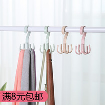 Nordic simple 360-degree rotatable 4 hook adhesive hook multi-purpose rack shoe rack hanger glove rack 4-claw adhesive hook