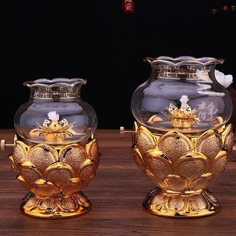 Lotus temple for Buddha oil lamp ceramics for lamp Buddha front Changming lamp butter lamp Buddha hall for ancestral hall wedding celebration