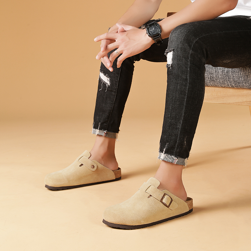 Tt&Mm/Toms Outdoor Flat Slip-On Half-Slipper Sandals Breathable Summer Outdoor Cork Birkenstock Shoes Men's Shoes