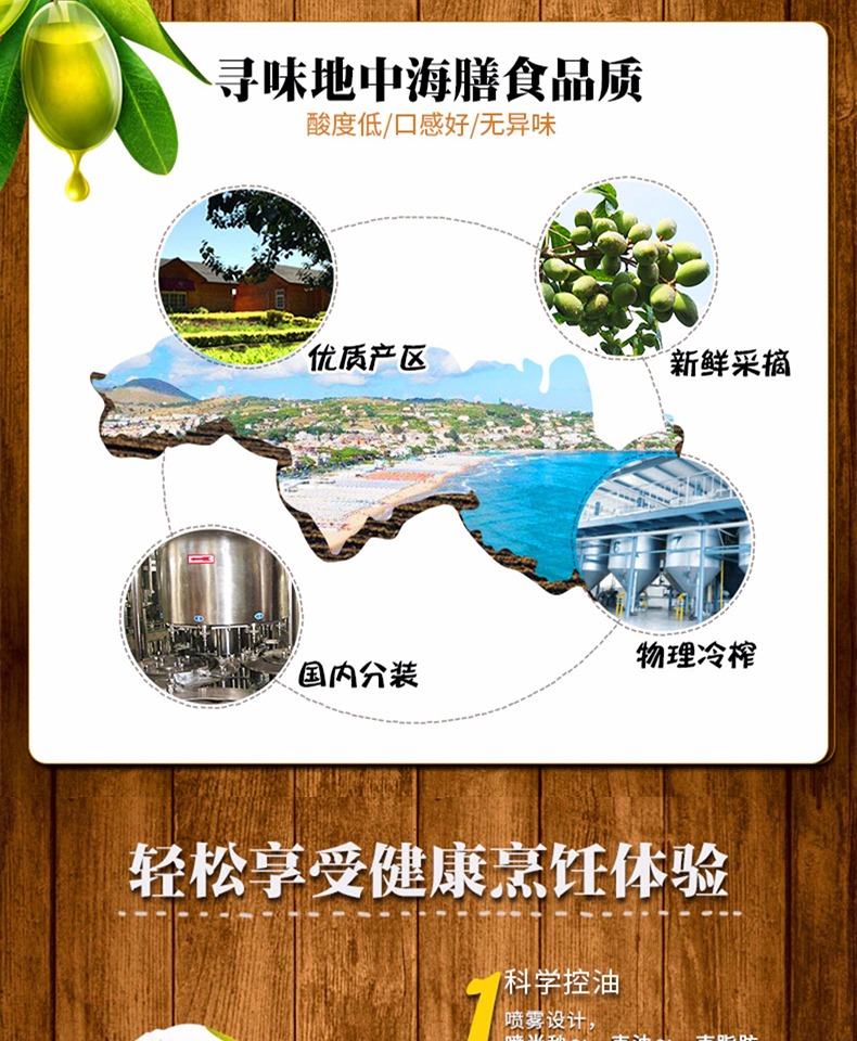 千岛源橄榄油喷雾油特级橄榄油