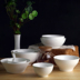 Bữa tối tinh khiết trắng nhà xương Trung Quốc gốm sứ bát salad bát mì bát súp bát cơm nhỏ bát lớn dao kéo đặt bộ chén dĩa cao cấp Đồ ăn tối