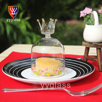 Dried flowers European style preservation flowers transparent glass cover food display box handmade dustproof decoration windproof household ornaments