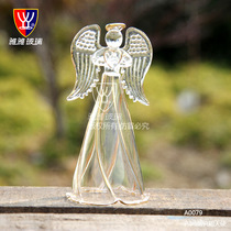 European hand-painted glass Christmas Angel home ornaments creative birthday decoration scene decoration net red ins