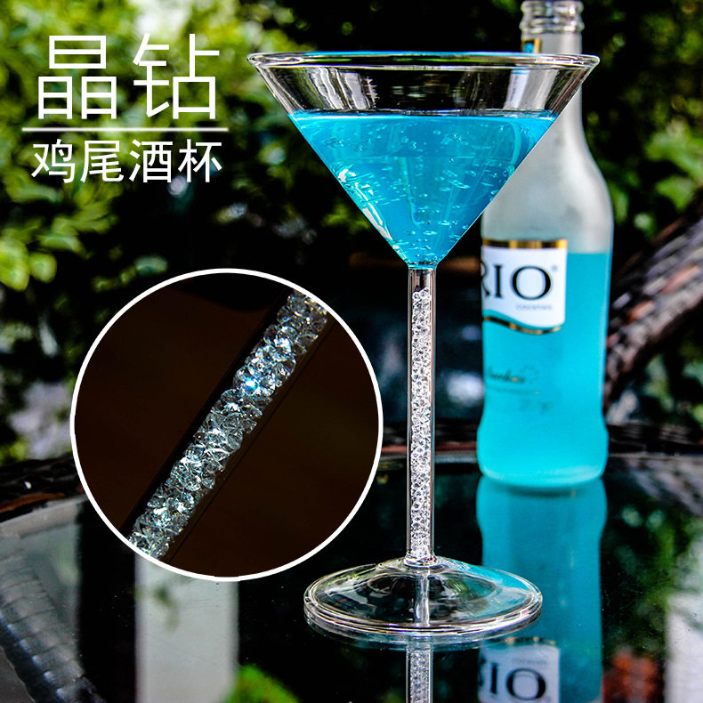 Swarovski goblet glass creative wine glass home European-style Tanabata lover gift girlfriend romantic cup