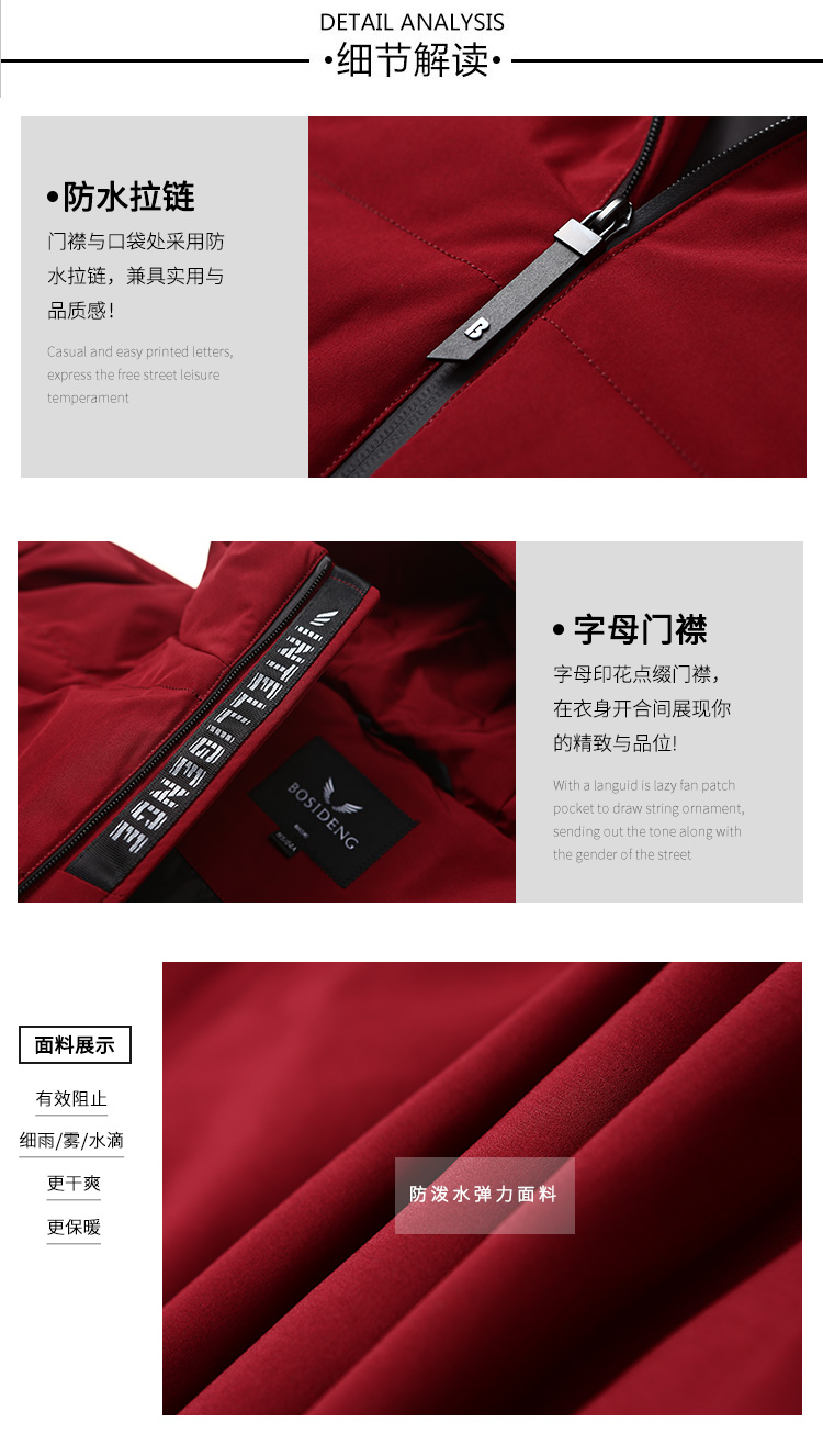 Blouson homme BOSIDENG    en Nylon - Ref 3123148 Image 10