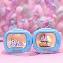 Cartoon Bites Cat TV Small Night Light Day Style Healing Ensemble Adorable Small Pendulum with Doraemon A Dream Creative birthday present