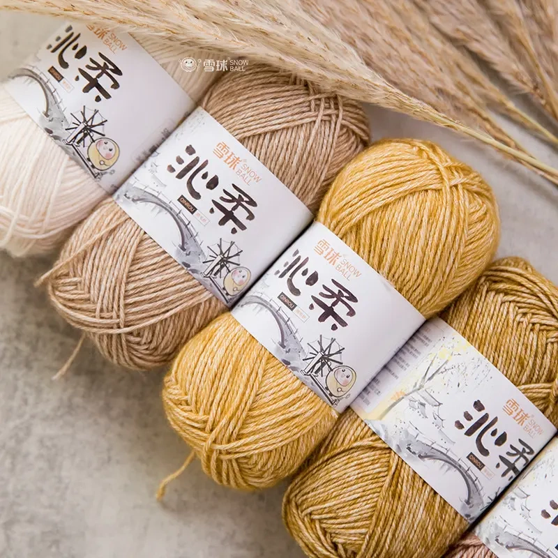 Dai Snowball Soft Yarn Ball Handmade Knitting Doll DIY Fluffy Yarn Cotton Thread Crochet Scarf Pillow Baby Yarn