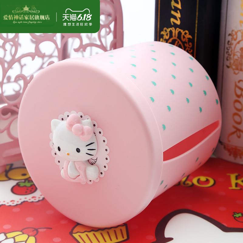 Receive a case of circular box, lovely smoke wash a face towel box paper napkin box tea table desktop paper boxes