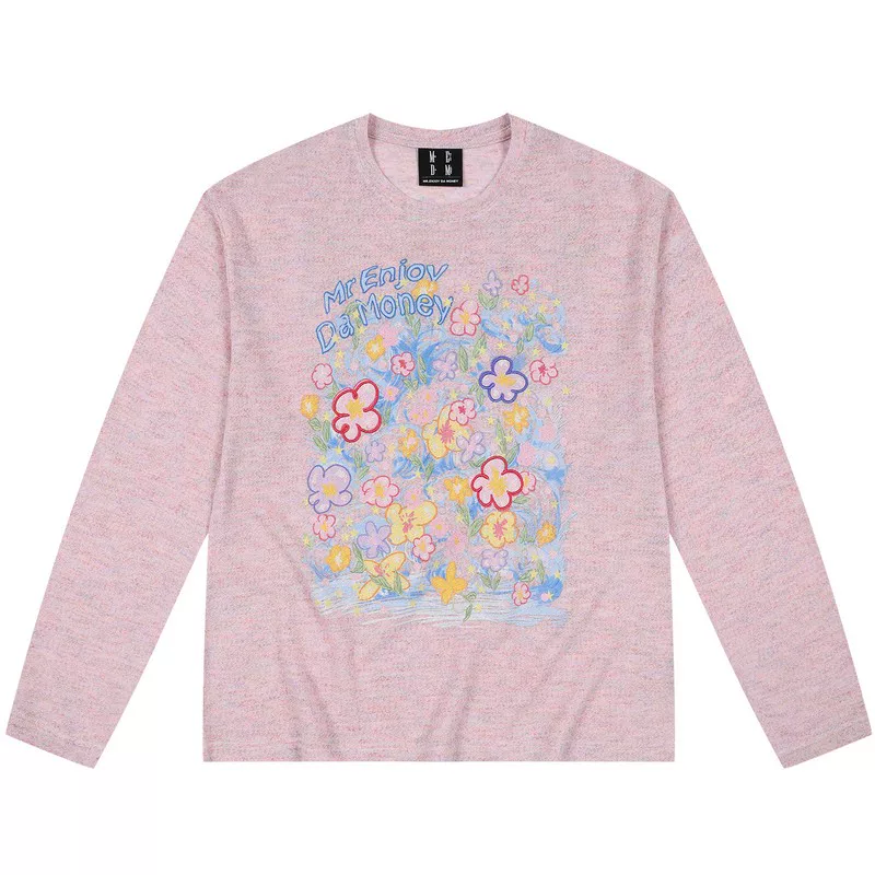  MEDM Dream Bubble DAYDREAMING graffiti series multi-color casual long-sleeved blouse loose round neck top