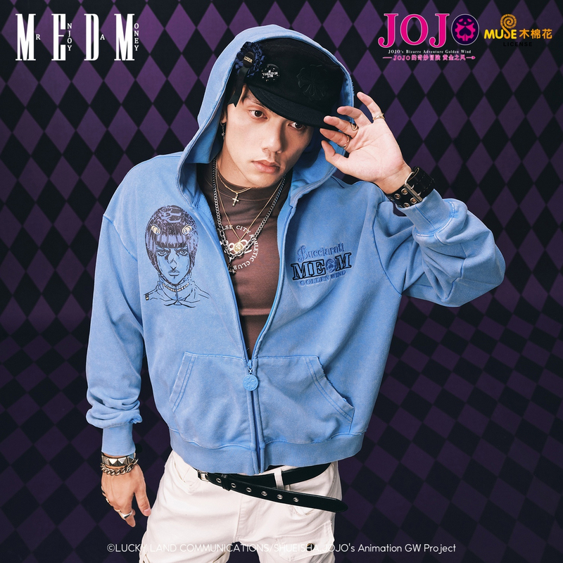 Medmxjojo's Bizarre Adventure Collaboration - Washed Zipper Casual Hoodie Couple Cardigan Jacket for Autumn