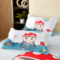 Pillowcase Summer Ice Silk Pair Pack 48cmx74cm Pillowcase Childrens Fanchen Head Coat Summer High Sense Whole Head