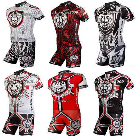 2022 Summer Cycling Bicycle Tour de France Team Edition Skeleton ROCK RACING Riding Suit Short Sleeve Suit