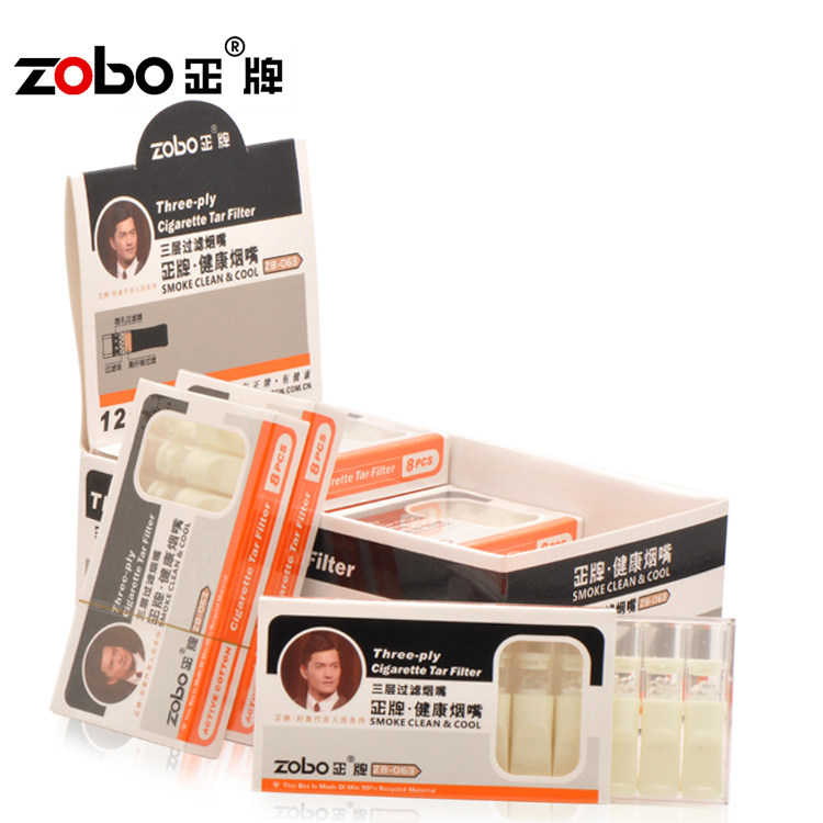 ZOBO Positive Plate Filter Cigarette Holder Abandonment Type Triple Net Cigarette Lighter Disposable Men Smoke With 96 Fitting Ivory White-Taobao