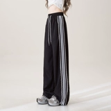 Черные кружевные весенние штаны для отдыха, тренд сезона, оверсайз, свободный крой