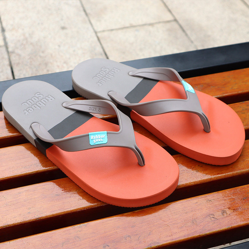 Thai slippers original imported rubber slippers anti-slippers wear colored male slippers summer beach shoes human slippers