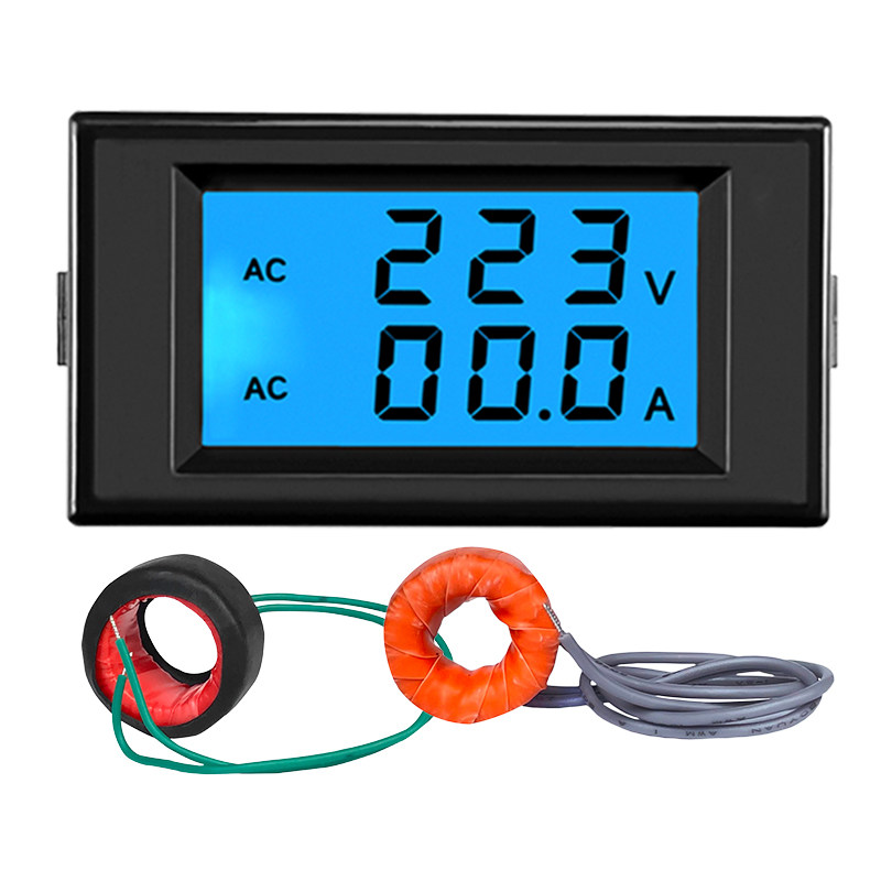 AC Voltmeter Ammeter Digital Display Dual Display 220v0-50A100A Detector D69-2042 LCD Display