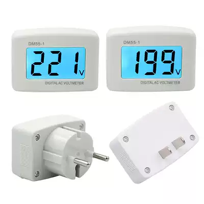 Electric meter household voltmeter AC 220v110v voltage display LCD digital digital display plug DM55-1