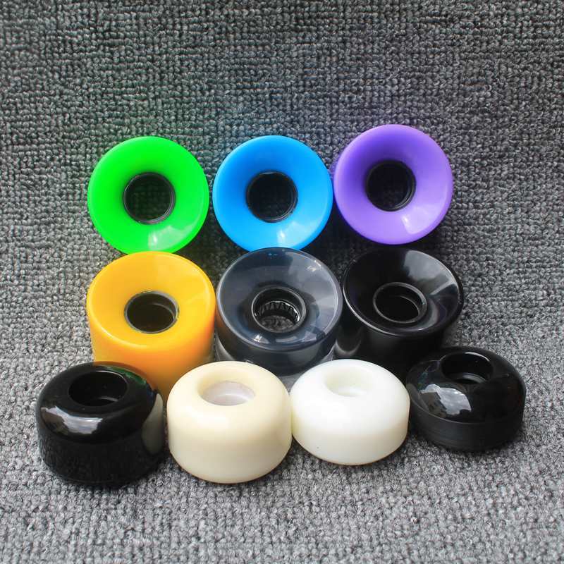 Four-wheel professional skateboard wheels double-up short board fish board wheel brush street action wheel PU high elastic road flash 78100a