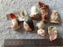 Small specimens of red and green colors from the Song Liao and Jin dynasties. The faces of the two figures are very good. All packaged and sold at a low price.