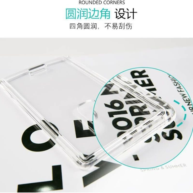 Rip ID Card Holder Simple Transparent Acrylic Work ID Card Double
