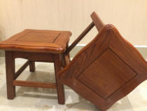 Solid wood mahogany stool for shoes