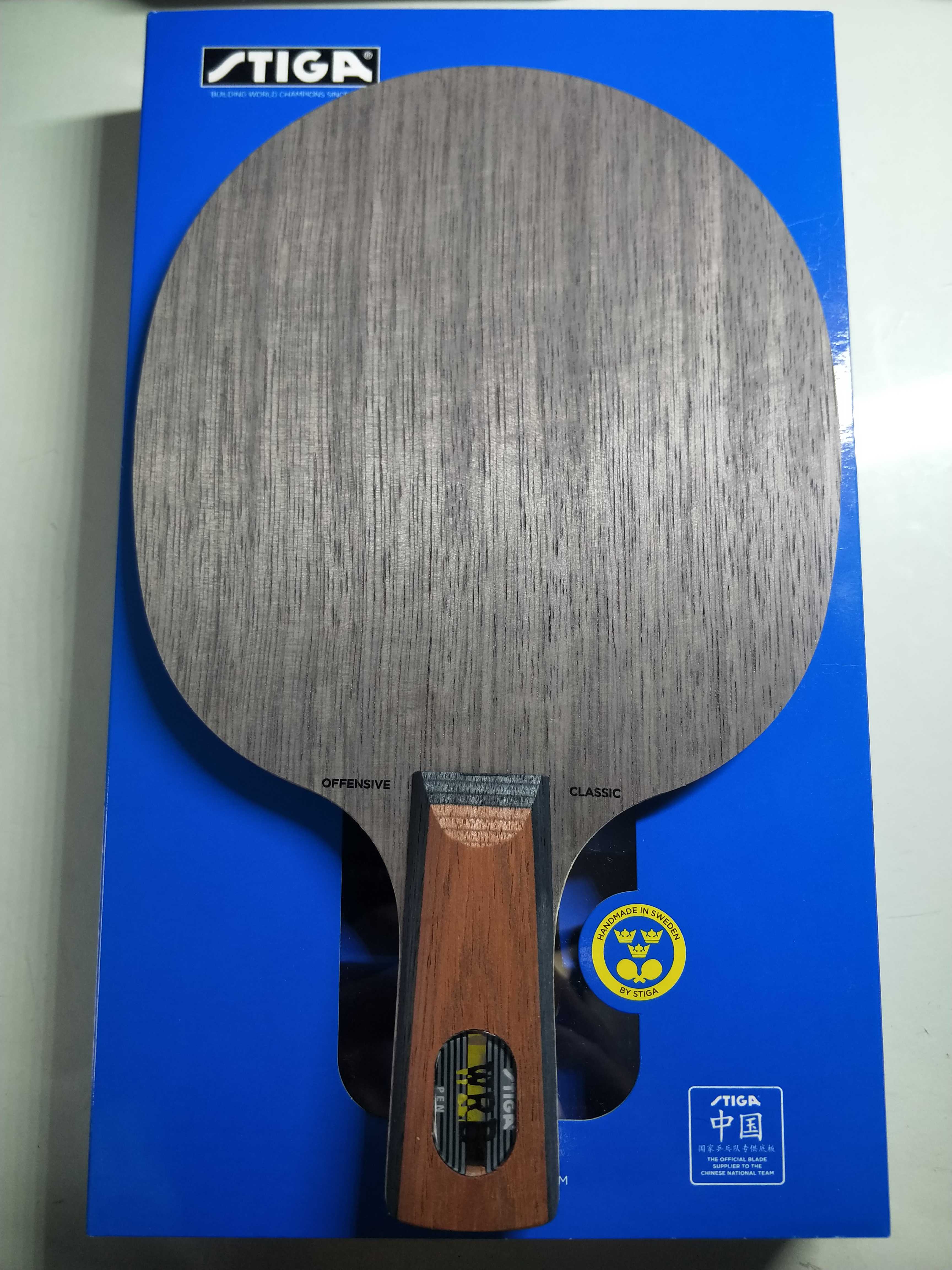 stiga stika doc wrb table tennis racket straight arc lap pure wood five clips hollow handle European version-Taobao