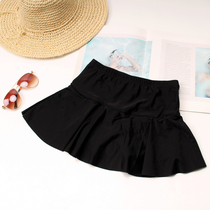 Swimming pants skirt womens black belly thin conservative high-waisted swimsuit Joker single skirt hips anti-light swimming skirt