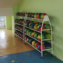 Kindergarten football basketball storage rack placement ball rack School children volleyball ball loading frame Mobile ball cart