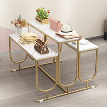 Shoe store shoe rack display rack Store with gold shoe rack Shopping mall three-layer silver black metal iron shelf